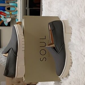 New SOUL Naturalizer Tia Charcoal Slip-On Women's Flats Size 6M